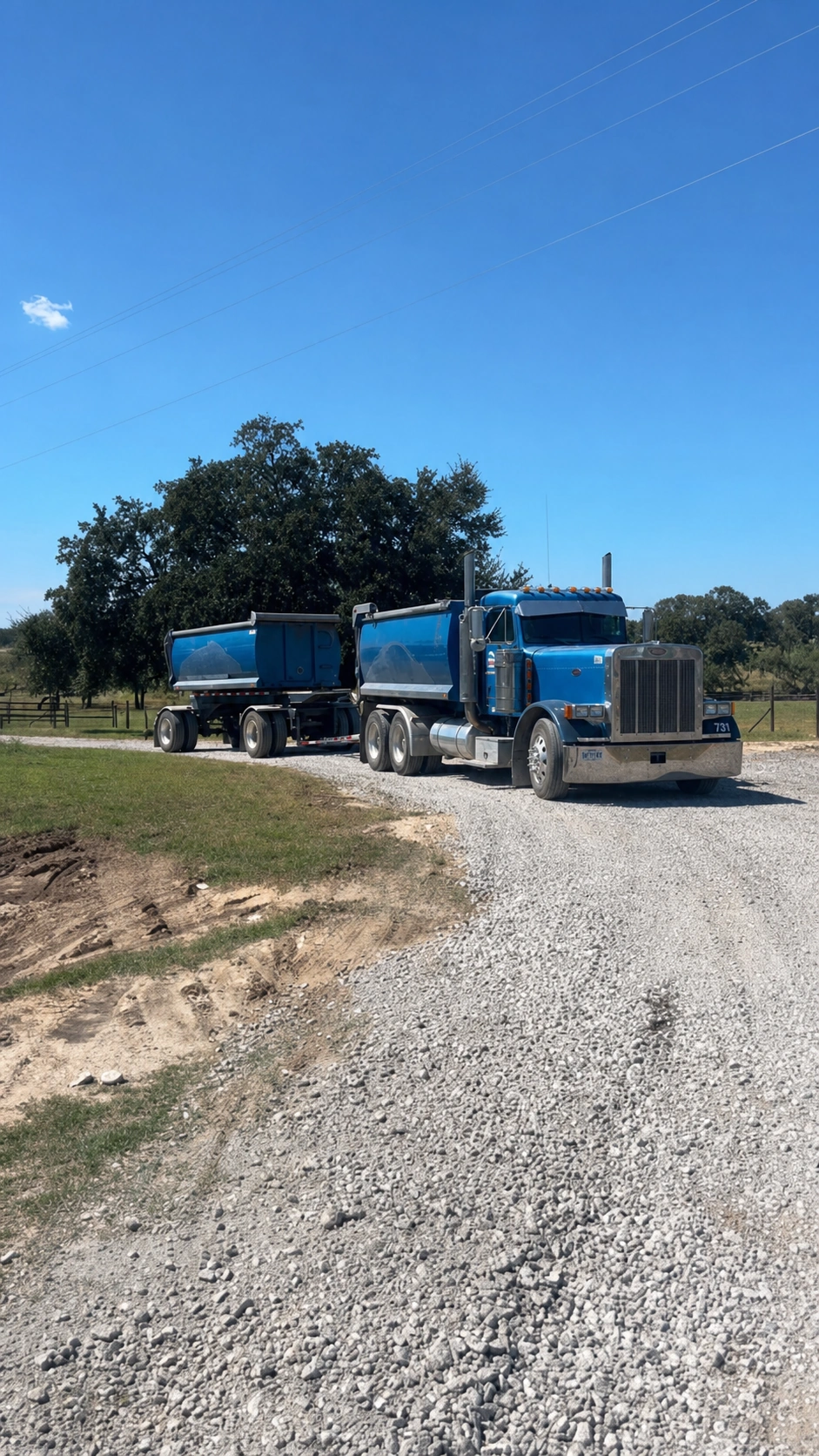 Heavy bulldozer executing dense brush and tree removal in Stephenville, Texas